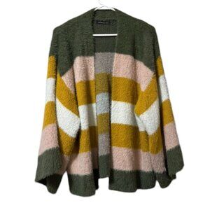 Anthropologie Do‎ Everything in Love Knit One Size Striped Cardigan Boho Peasant